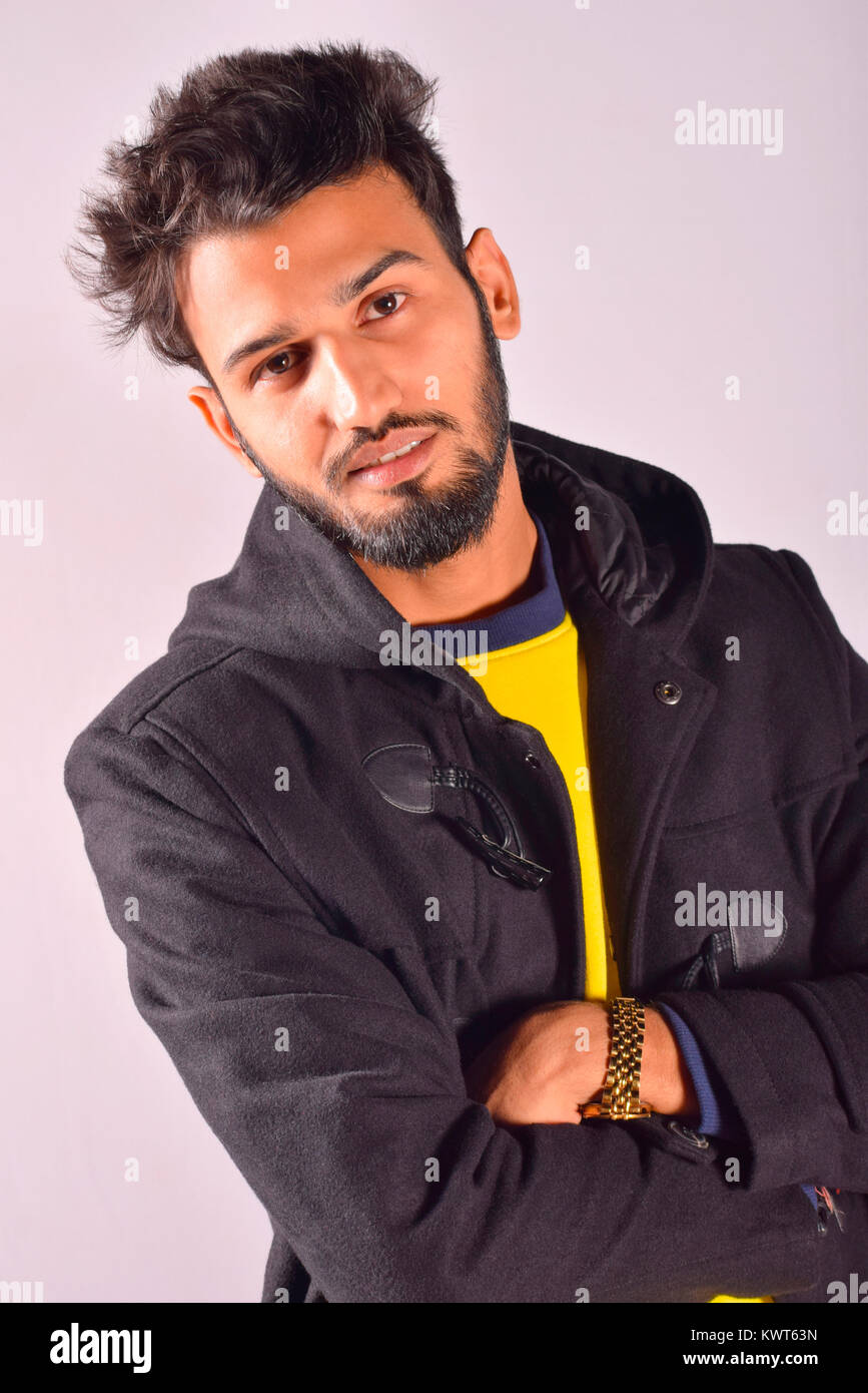 Jeune modèle masculin portrait, Pune, Maharashtra Banque D'Images