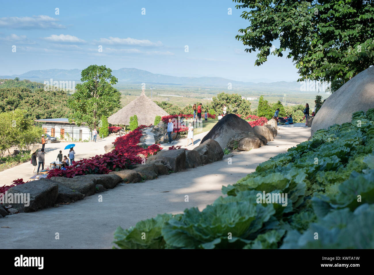 La mer sauvage et à Rayong Banque D'Images