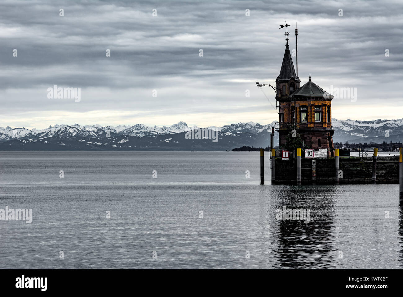 Port de Constance au lac de Constance Banque D'Images