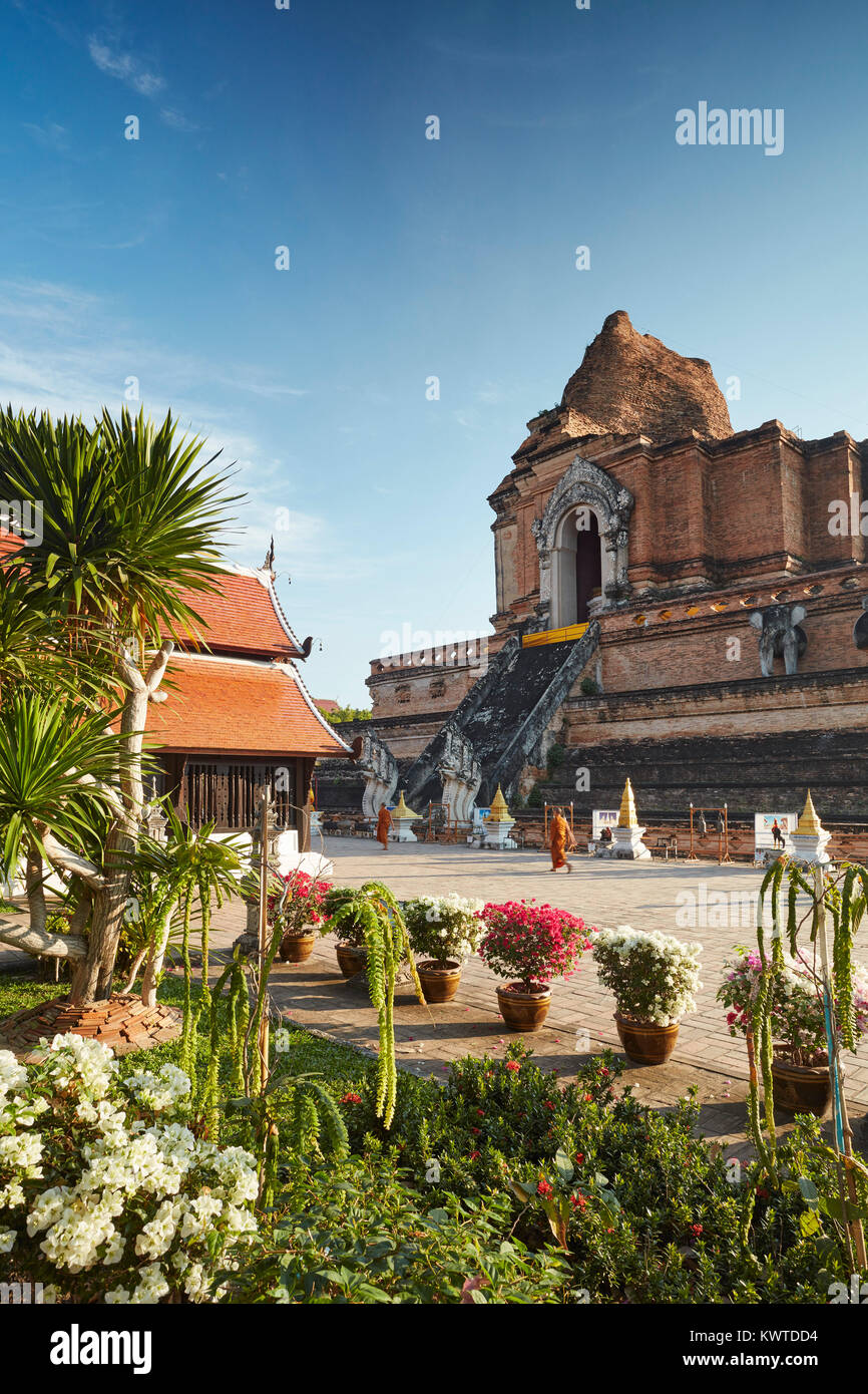 Chiang Mai, Thaïlande au Wat Chedi Luang Banque D'Images