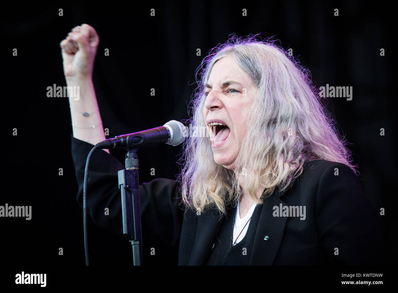 Le chanteur, auteur-compositeur et poète Patti Smith effectue un concert live at the Spanish music festival Primavera Sound 2015 à Barcelone. L'Espagne, 29/05 2015. Banque D'Images