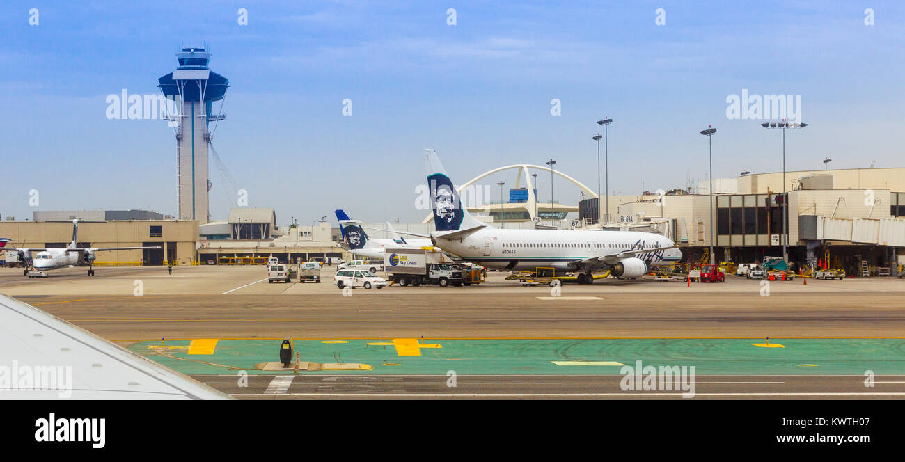 À partir de détails 'Los Angeles LAX' Aéroport International, le principal aéroport desservant la, le deuxième plus peuplé, aux États-Unis. Banque D'Images