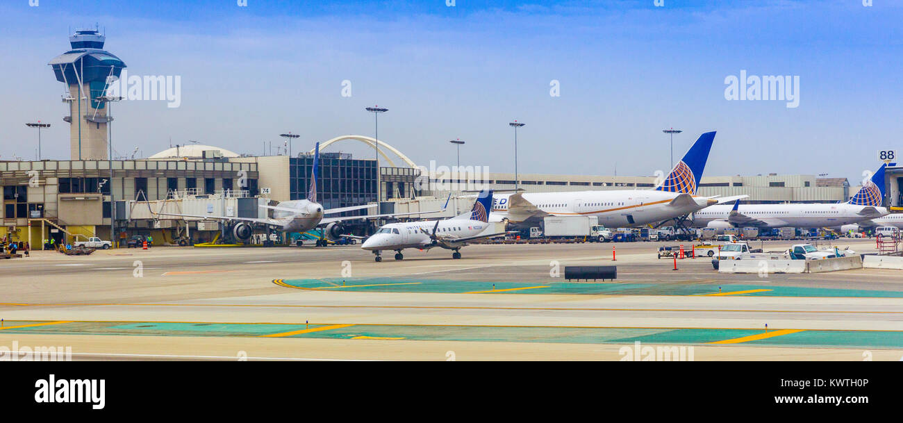 À partir de détails 'Los Angeles LAX' Aéroport International, le principal aéroport desservant la, le deuxième plus peuplé, aux États-Unis. Banque D'Images