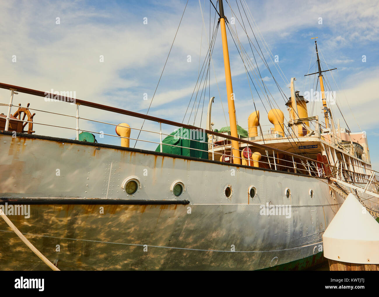 Acadia CSS maintenant le Musée Maritime de l'Atlantique et un lieu historique national du Canada, le port de Halifax, Halifax, Nouvelle-Écosse, Canada. Banque D'Images