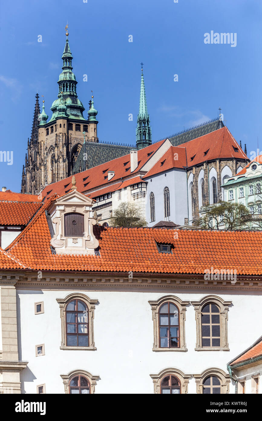 Palais Wallenstein, Vue du château de Prague, République Tchèque, Europe Banque D'Images