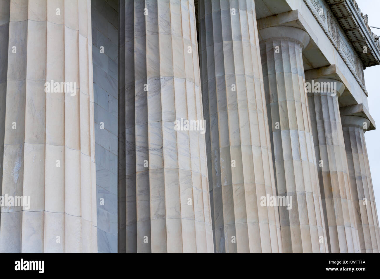 Lincoln Memorial, Washington DC inspirée des colonnes doriques grecs Banque D'Images