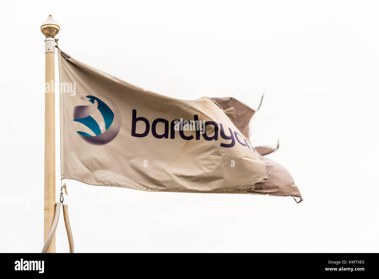 Northampton UK 07 décembre 2017 : logo Barclaycard sign in Brackmills Industrial Estate. Banque D'Images