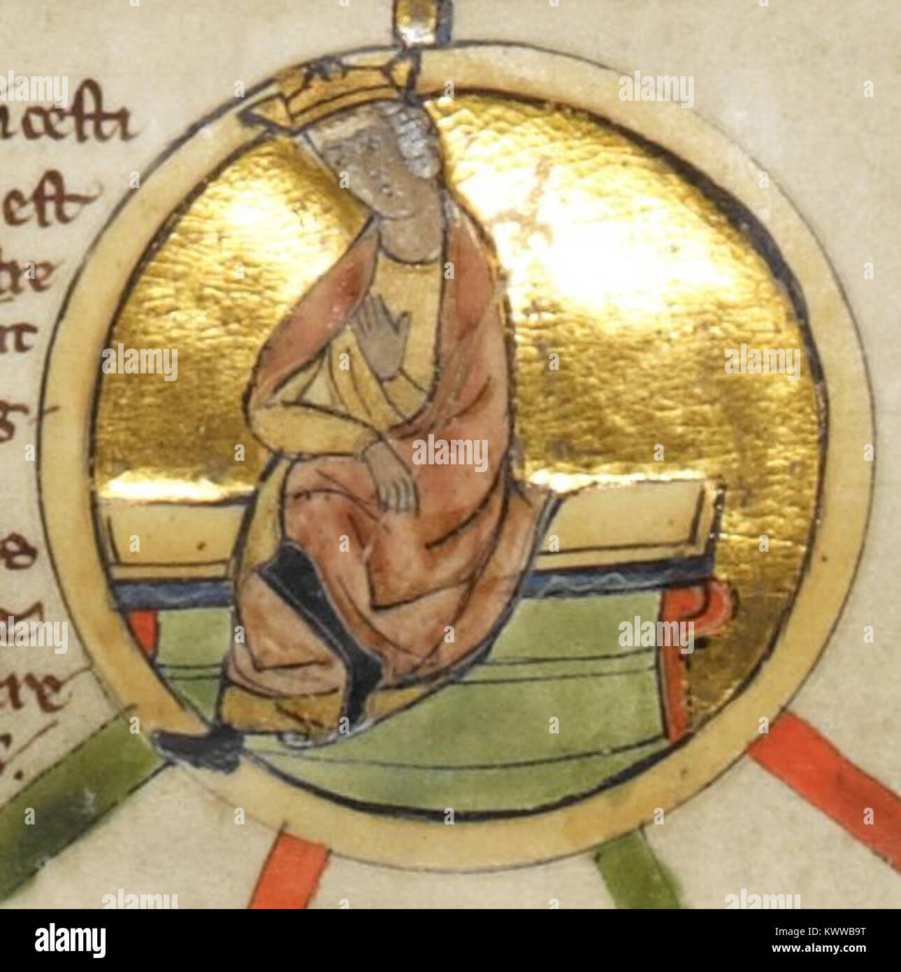 Ce manuscrit, MS Royal 14 B V, est associé à Æthelwulf, un éminent roi anglo-saxon. C'est un document historique précieux qui donne un aperçu du règne et de la période de Æthelwulf, reflétant la gouvernance anglo-saxonne. Banque D'Images