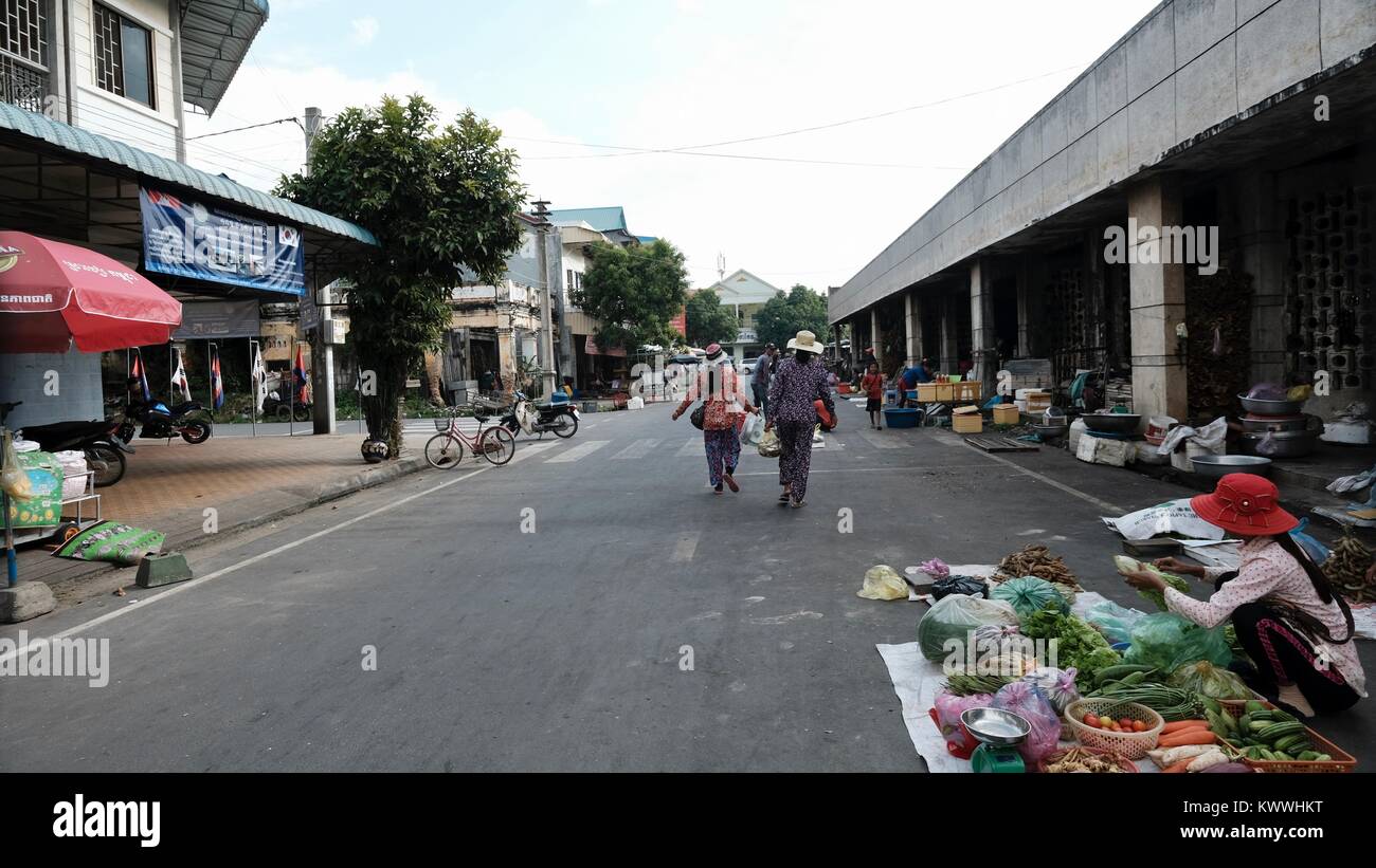 Takeo Cambodge Pays sous-développé du tiers monde décrépit en Asie du sud-est invisible et oublié Banque D'Images
