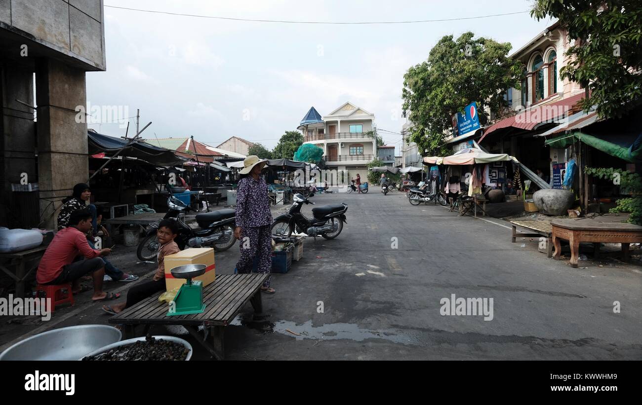 Takeo Cambodge Pays sous-développé du tiers monde décrépit en Asie du sud-est invisible et oublié Banque D'Images