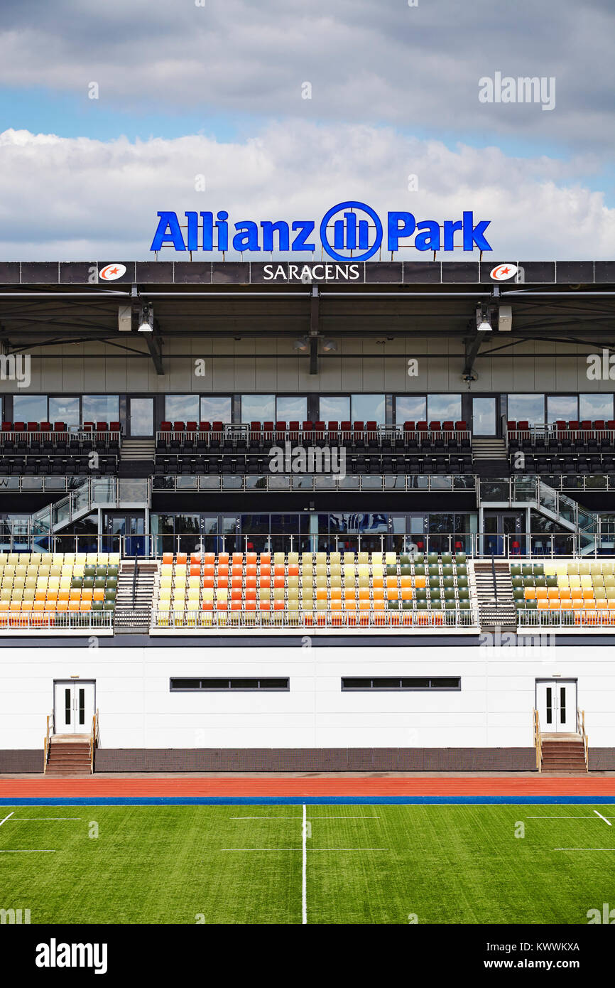 Allianz Park Stadium, Barnet Copthall, UK Banque D'Images