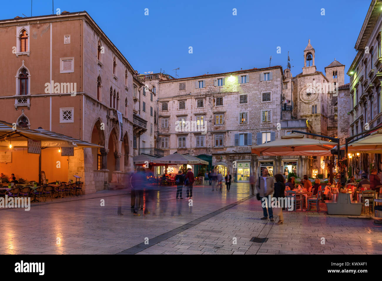 La Place du Peuple, Split, Croatie Banque D'Images