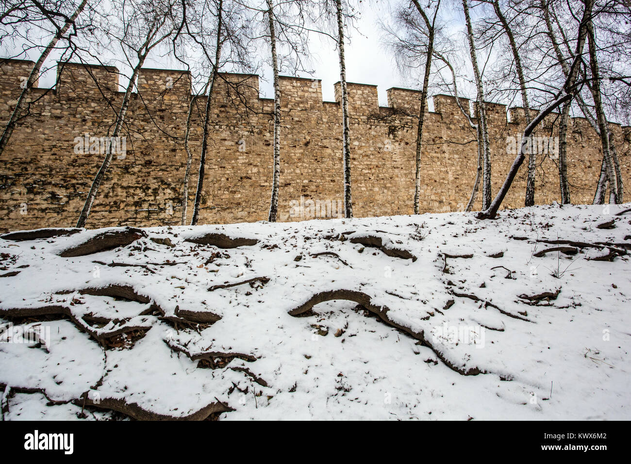 Mur de la faim colline de Petrin à Prague Banque D'Images