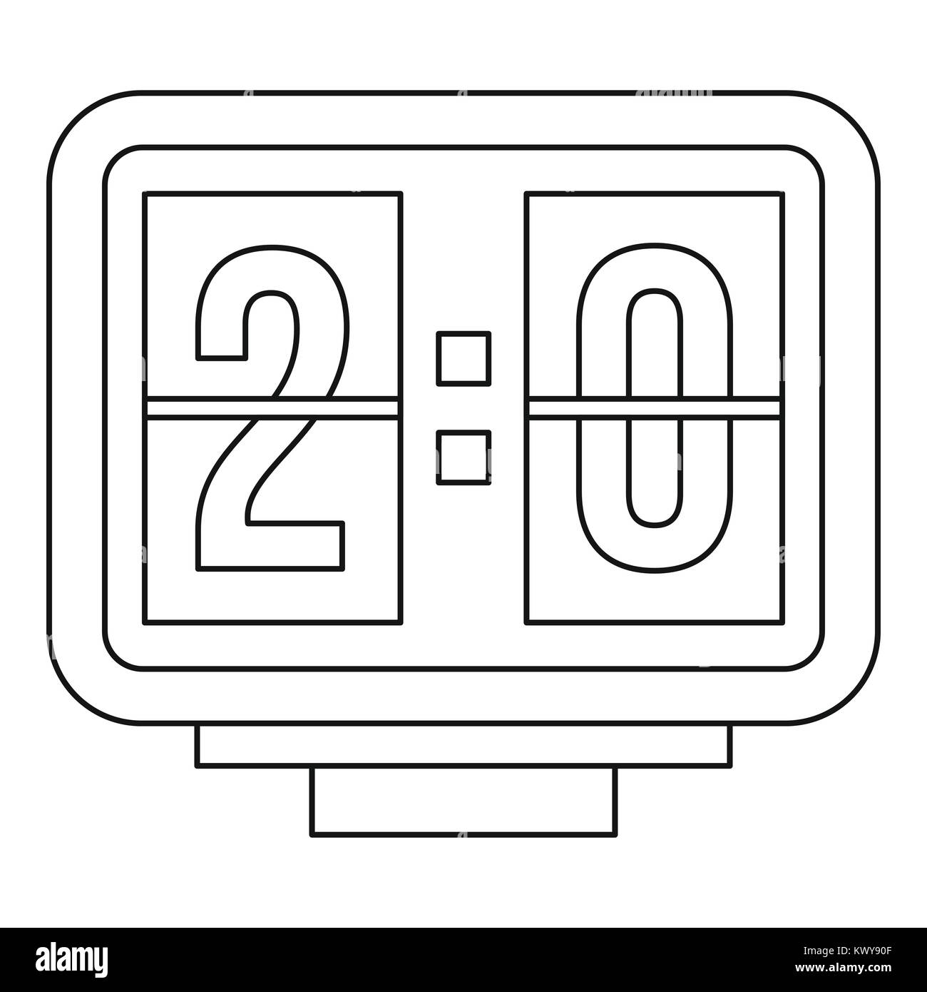 L'icône Tableau de style du contour, Illustration de Vecteur