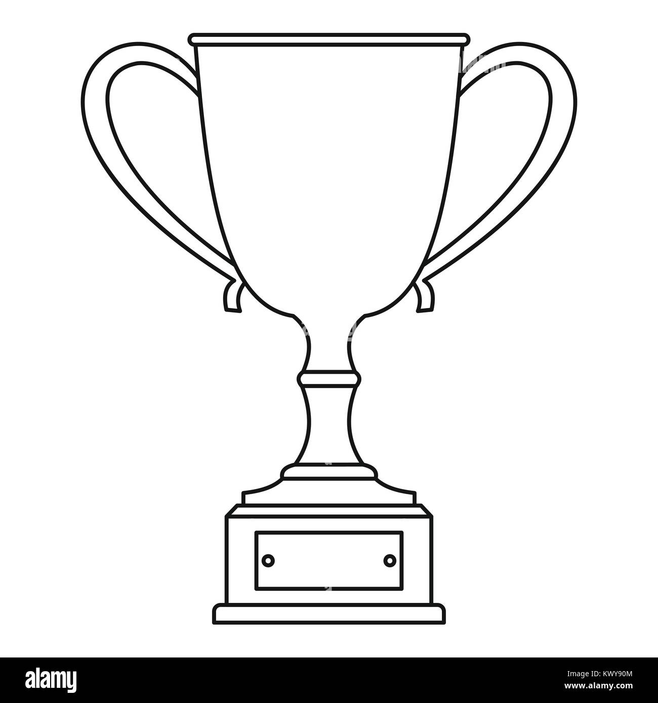 Coupe du trophée, l'icône de style contour Vecteurs Et Illustration