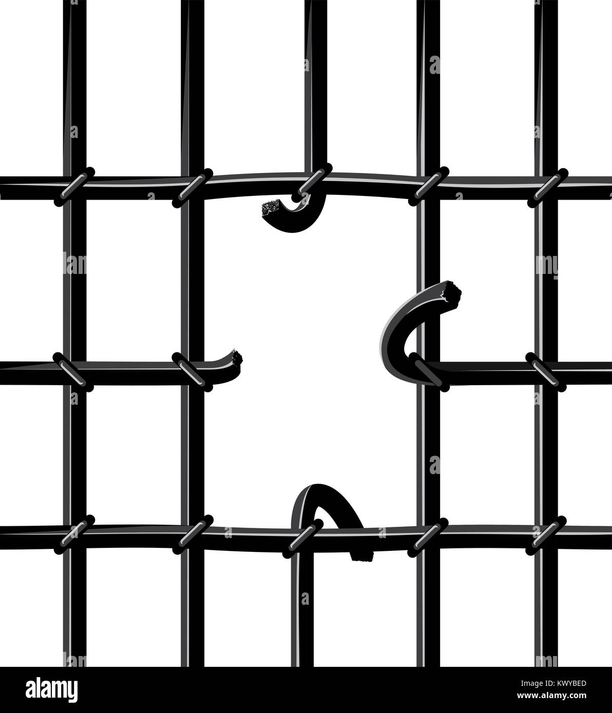 Cage brisée Illustration de Vecteur