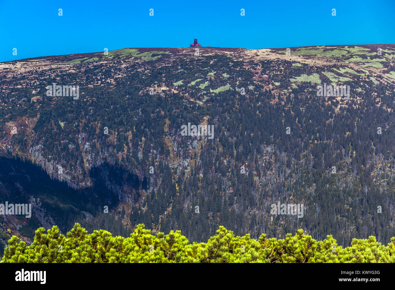 Paysage de montagne des Krkonoše, Parc National de République Tchèque Banque D'Images