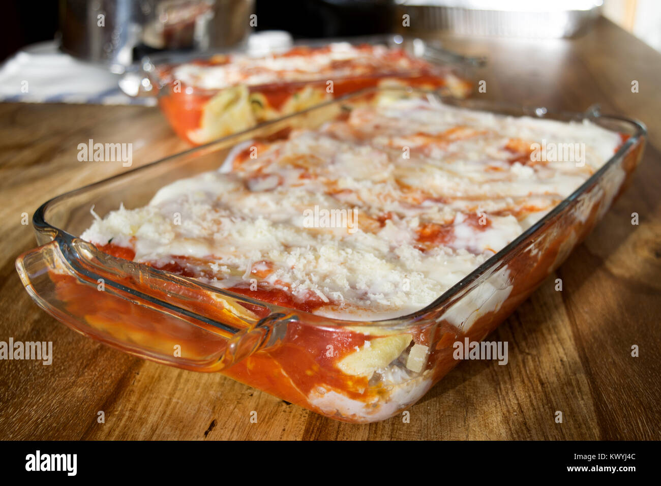 Lasagnes à la mozzarella et sauce bolognaise