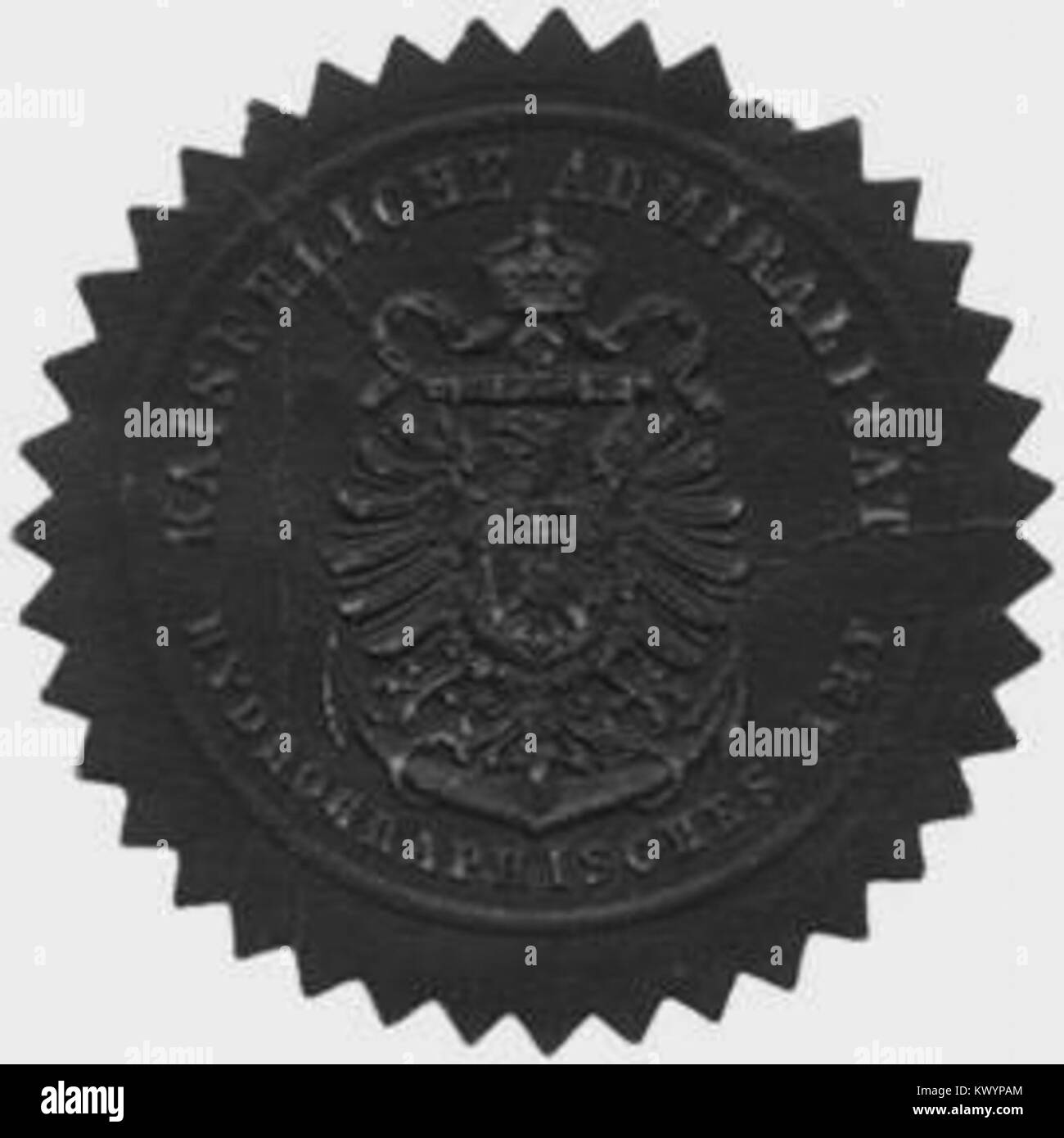 Siegelmarke Admiralität Kaiserliche Hydrographisches Amt W0323453 Banque D'Images