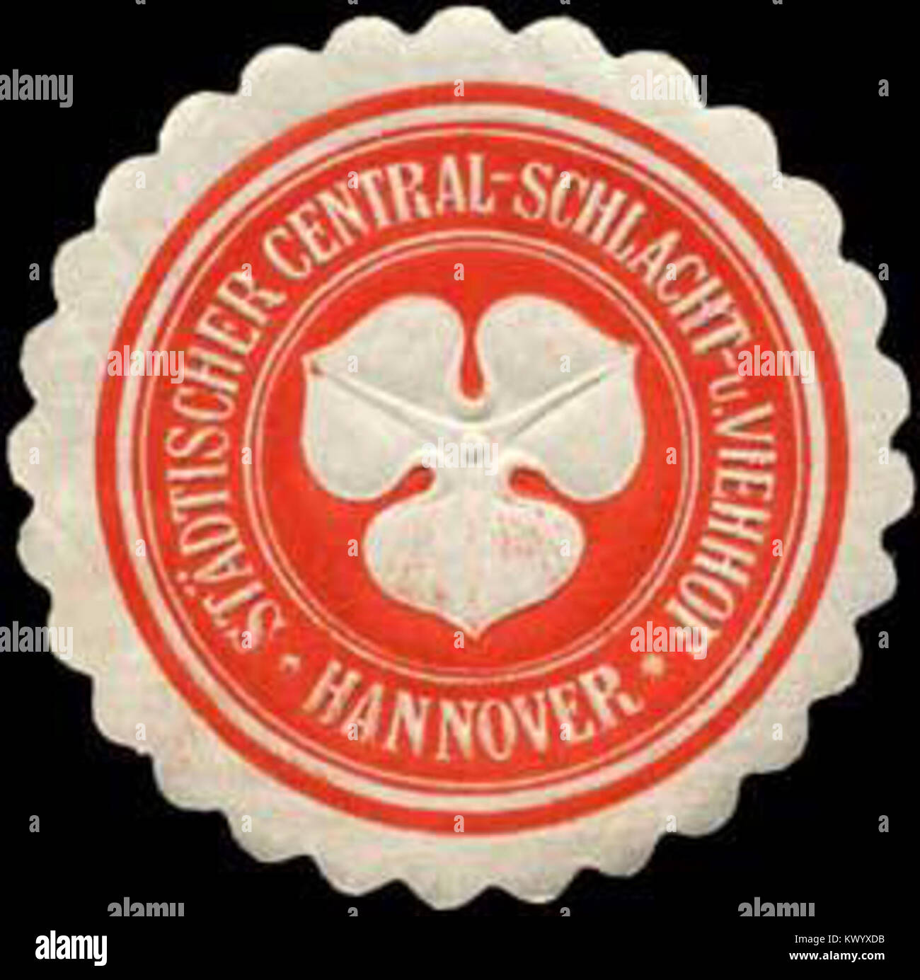 Siegelmarke Central-Schlacht Viehhof Städtischer- und - Hannover W0313711 Banque D'Images