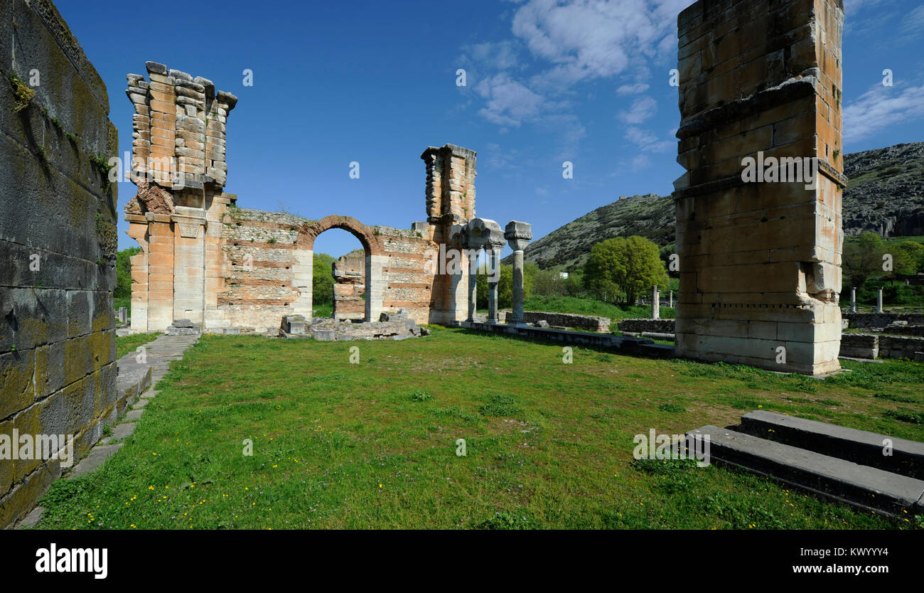 La Grèce antique ruines près de Kavala Banque D'Images