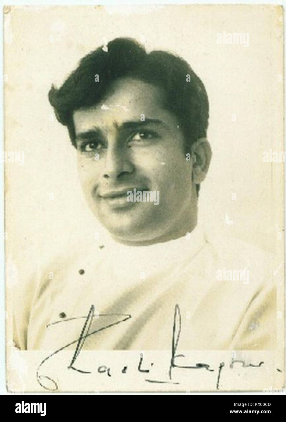 Photo signée de l'acteur indien Shashi Kapoor (2) Banque D'Images