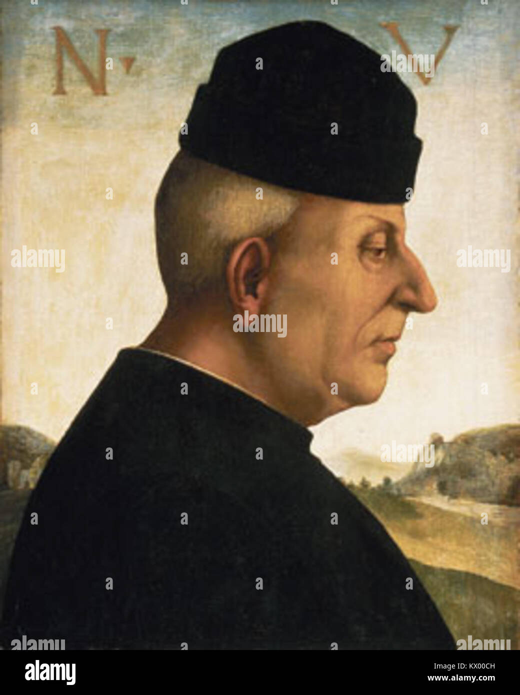 Signorelli, Ritratto di Niccolò Vitelli Banque D'Images
