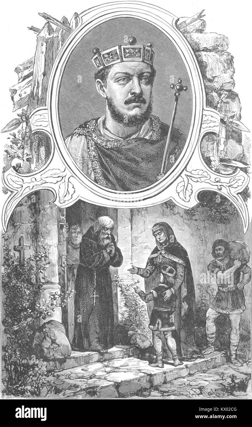 Cette image représente Mieszko II, un prince polonais, faisant partie de la série historique 'Wizerunki książąt i królów polskich', qui présente des portraits de dirigeants polonais et leur importance dans l'histoire polonaise. Banque D'Images