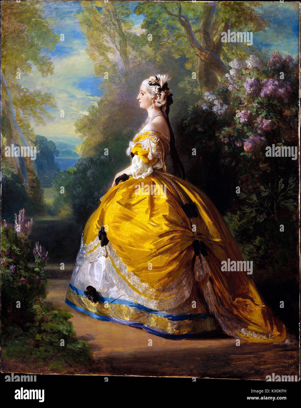 L'impératrice Eugénie à la Marie-Antoinette, 1854, Franz Xaver Winterhalter Banque D'Images