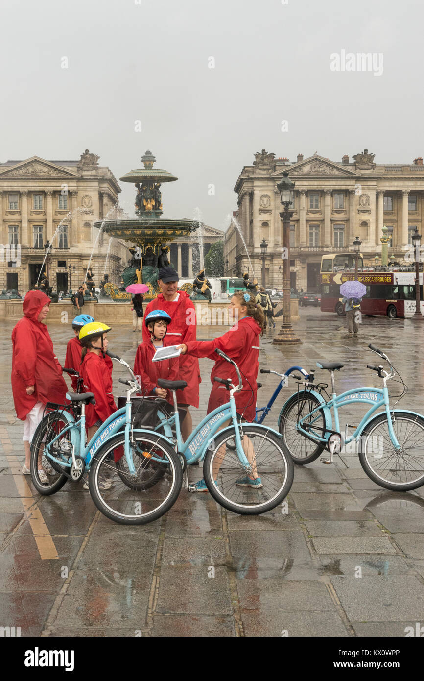 Une salle de vélo, Place de la Concorde, Paris, France Banque D'Images Une salle de vélo, Place de la Concorde, Paris, France Banque D'Images