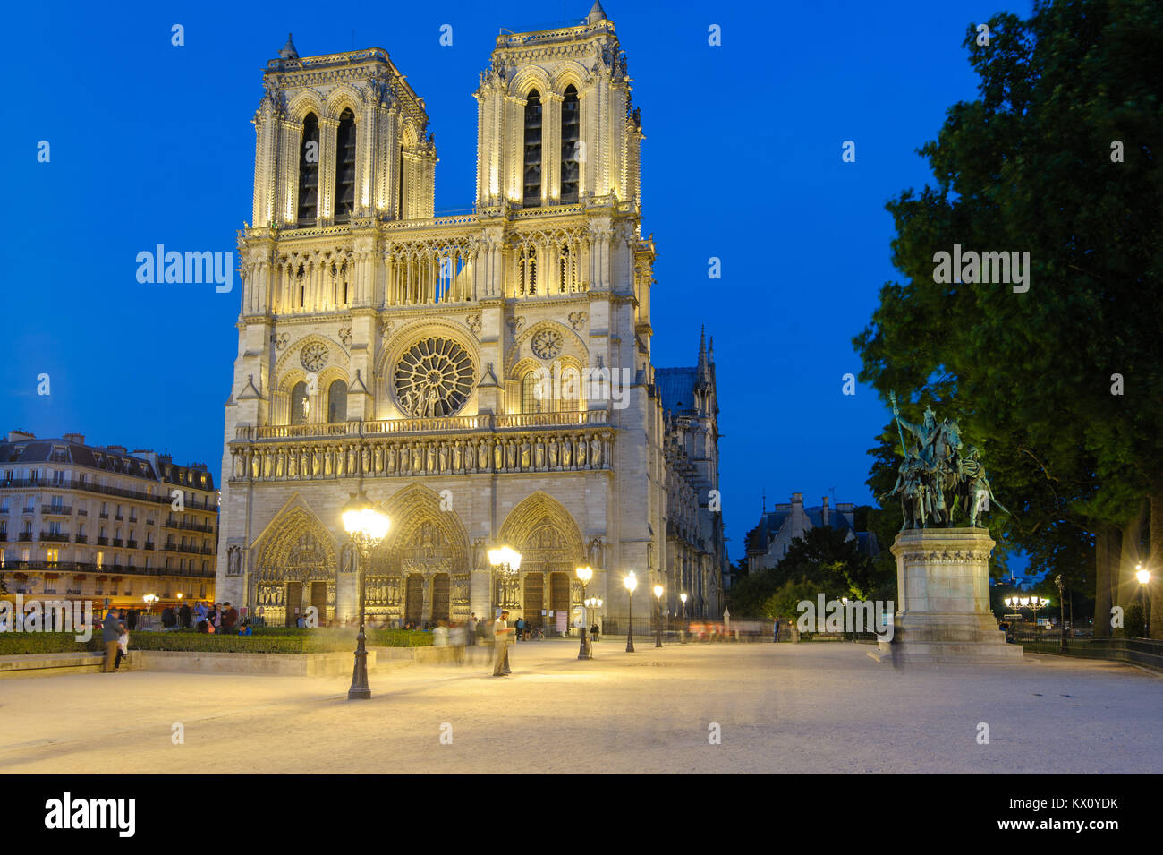 La Cathédrale Notre Dame de Paris Banque D'Images