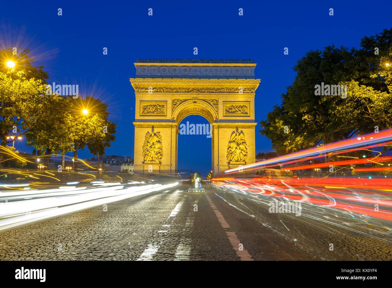 Arc de Triomphe à Paris , France Banque D'Images