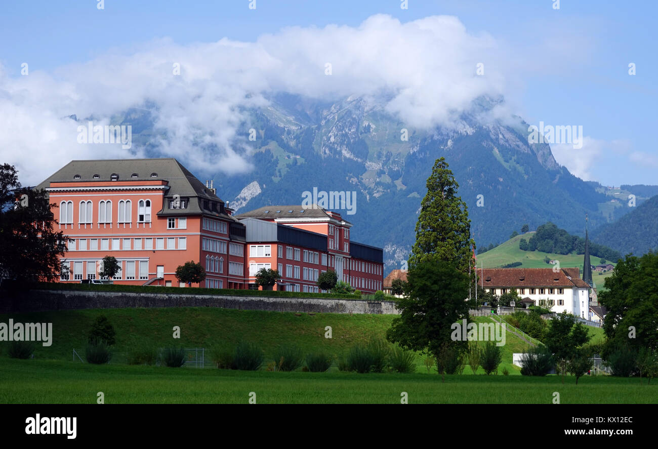 STANS, SUISSE - vers août 2015 Monastère Capucin Banque D'Images