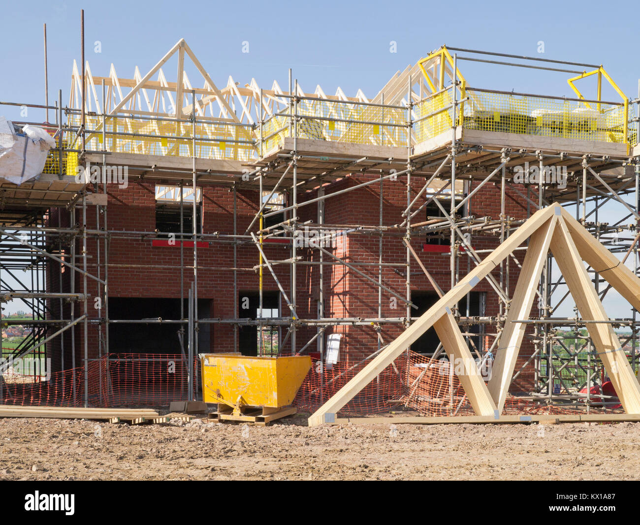 Construction de maison neuve, Grantham, Lincolnshire, Angleterre, Royaume-Uni Banque D'Images