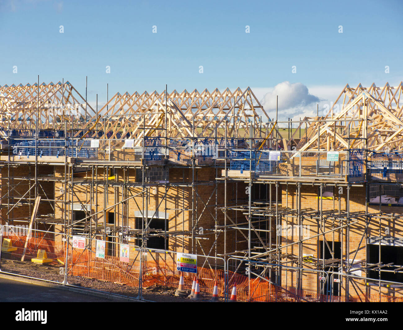 Construction de logements neufs, Grantham, England, Royaume-Uni Banque D'Images