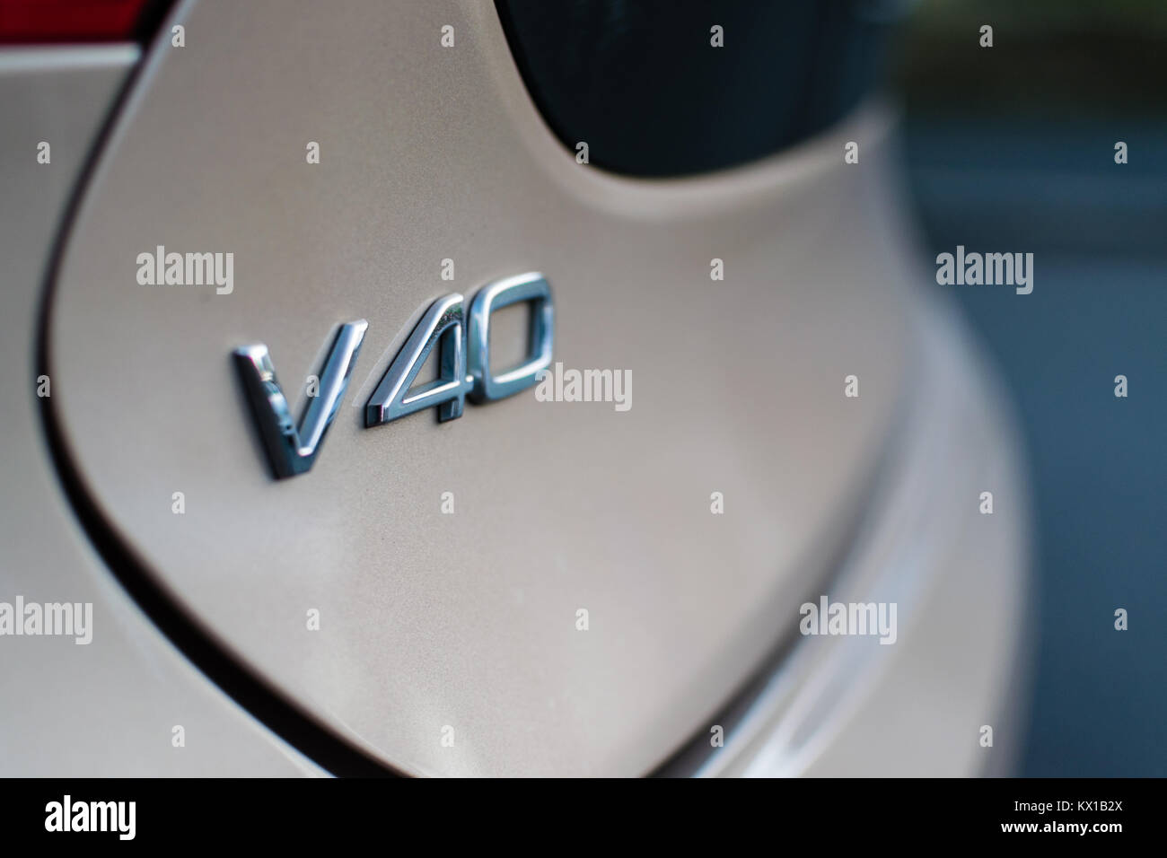 Badge Volvo V40 Banque D'Images