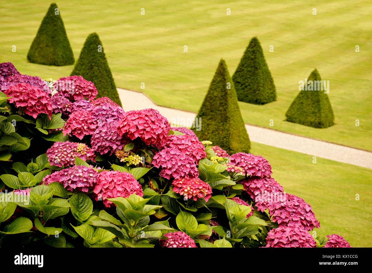 Plas Cadnant jardin caché, au nord du Pays de Galles. Banque D'Images