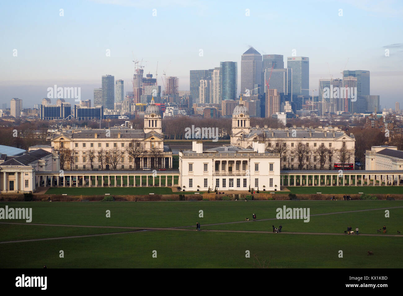 Greenwich, London, UK. 6 janvier, 2018. Météo France : un froid mais agréable journée à Greenwhich avec périodes ensoleillées après quelques brouillards matinaux. Credit : James Bell/Alamy Live News Banque D'Images