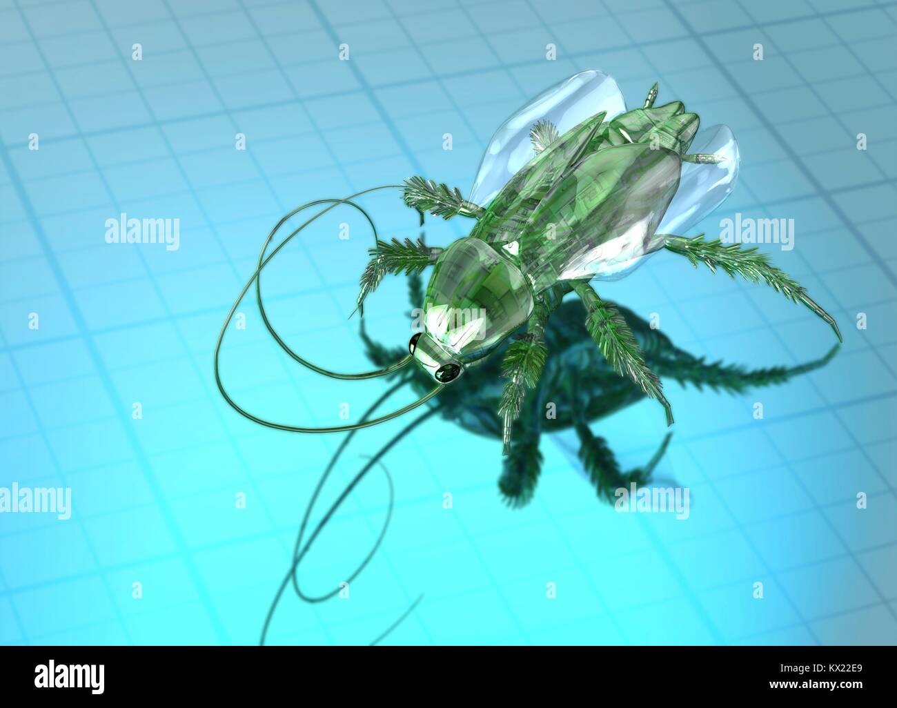 Insectes robotiques, illustration. Banque D'Images