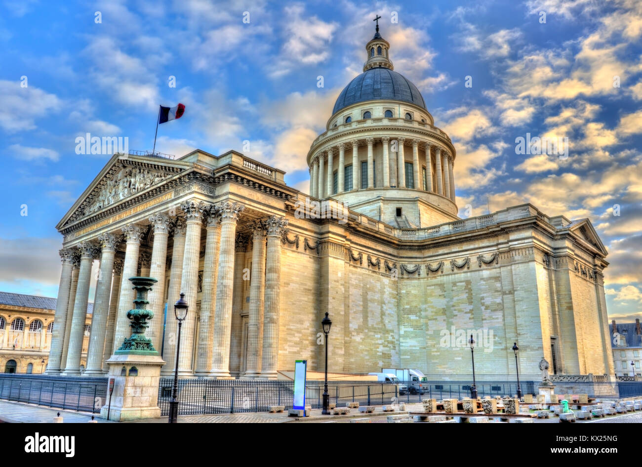 Le Panthéon à Paris, d'un mausolée contenant les restes d'éminents citoyens français. Banque D'Images