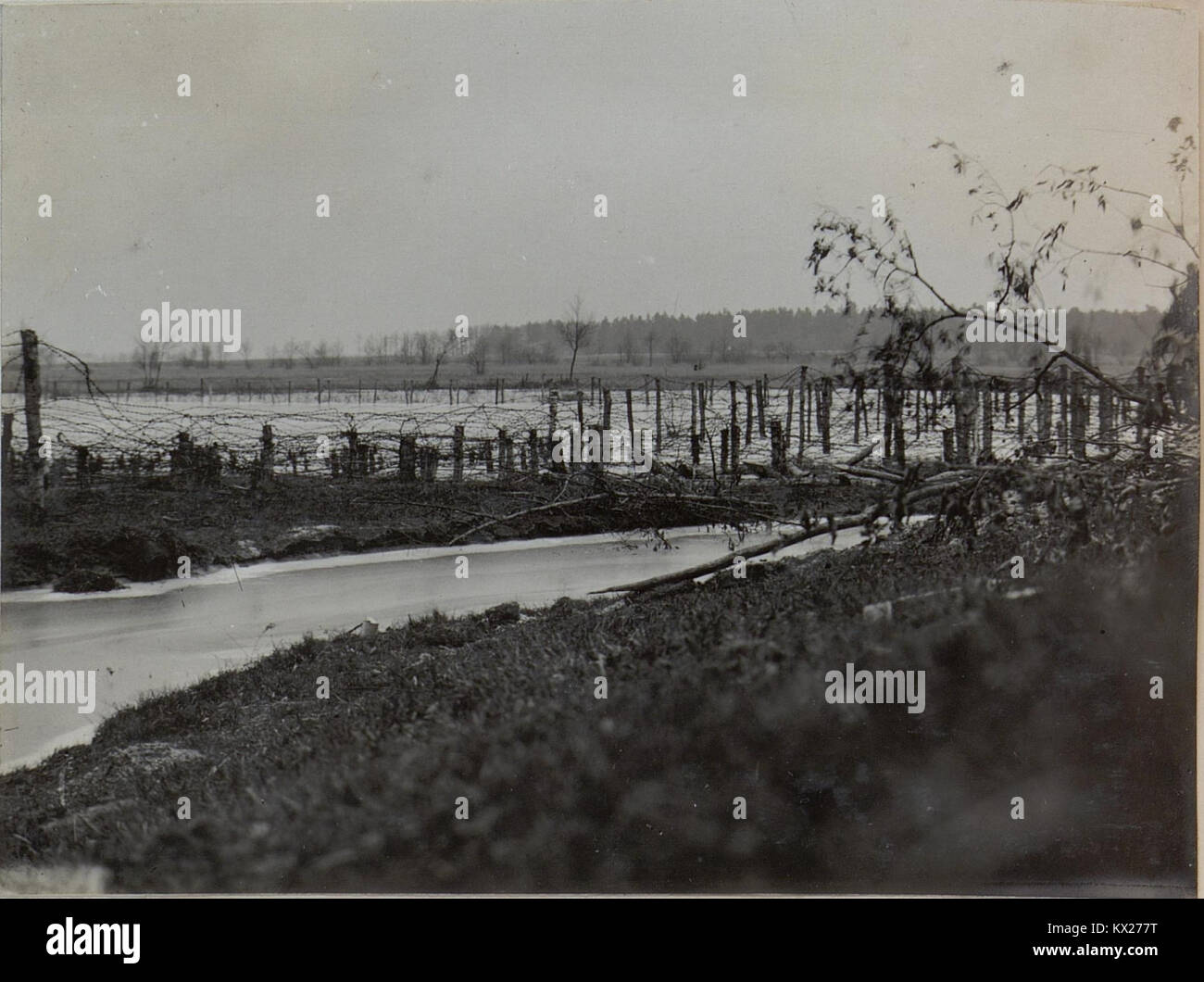 Cette photographie représente la région de Boldurka au sud de la position tenue par le bataillon Fledjäger. Il fournit un enregistrement visuel du terrain et du positionnement militaire au cours de la période considérée. Banque D'Images