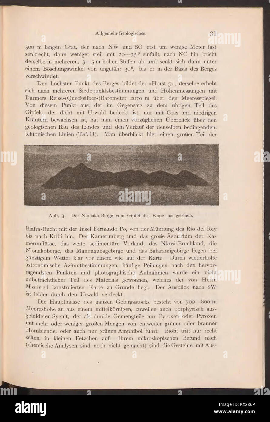 Cette étude géologique sur le Cameroun fournit des informations scientifiques sur la géologie du pays, les ressources minérales et les caractéristiques du paysage régional. Banque D'Images