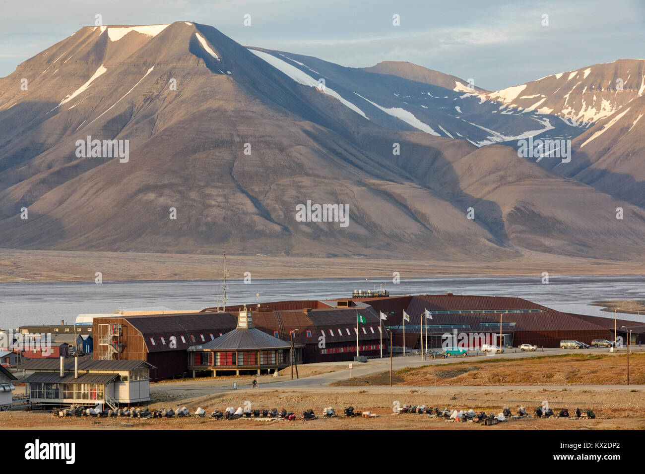 Le service d'information du Centre universitaire, Longyearbyen, Svalbard, Norvège Banque D'Images