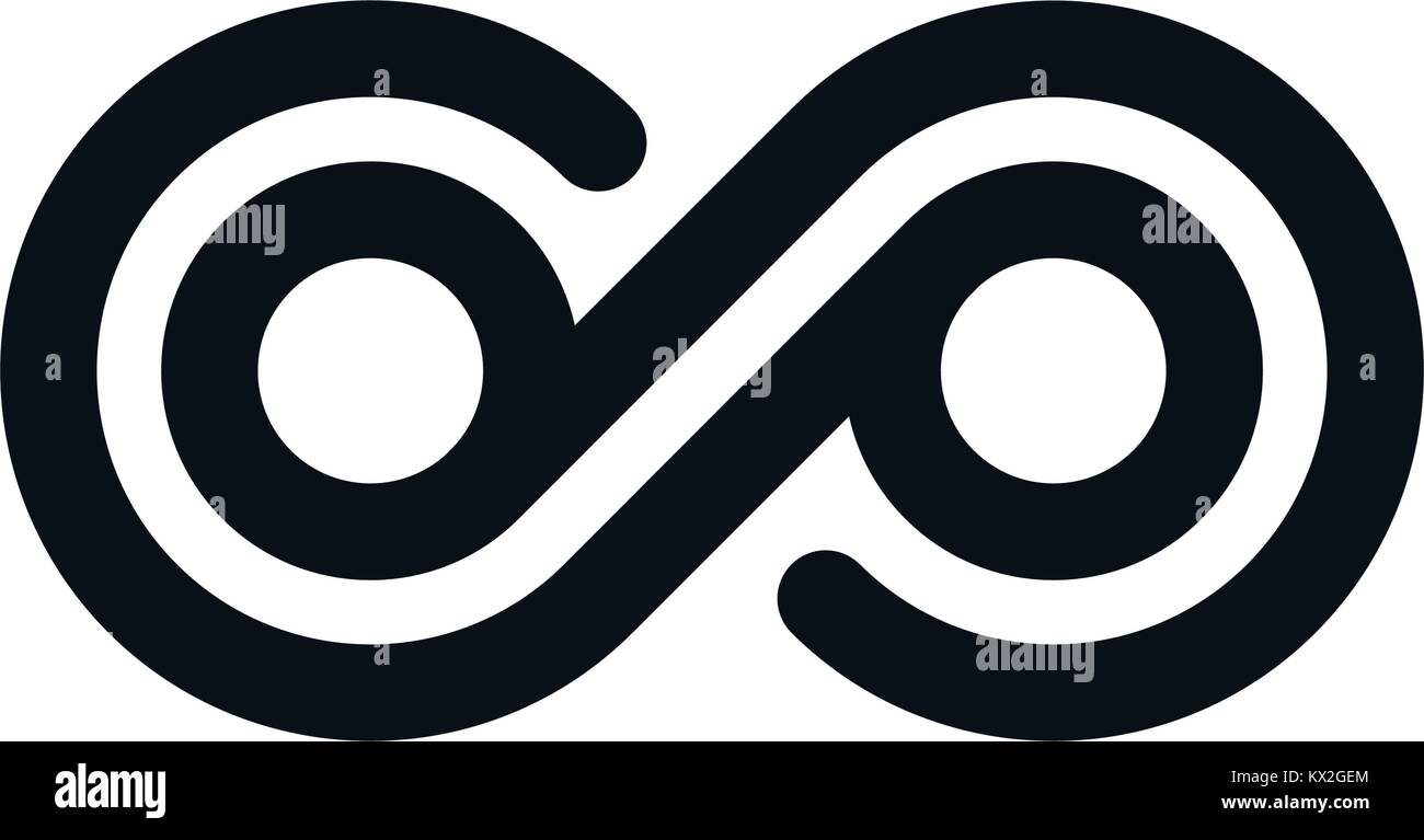 Symbole de l'infini en forme d'yeux sur fond blanc. Illustration de Vecteur Symbole de l'infini en forme d'yeux sur fond blanc. Illustration de Vecteur