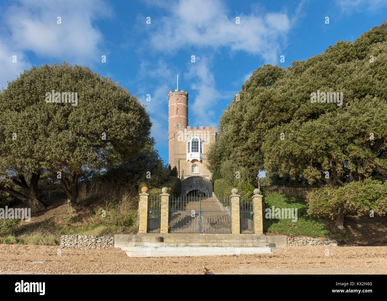 Luttrell's Tower, Calshot, Eaglehurst, Southampton, Hampshire, England, UK Banque D'Images