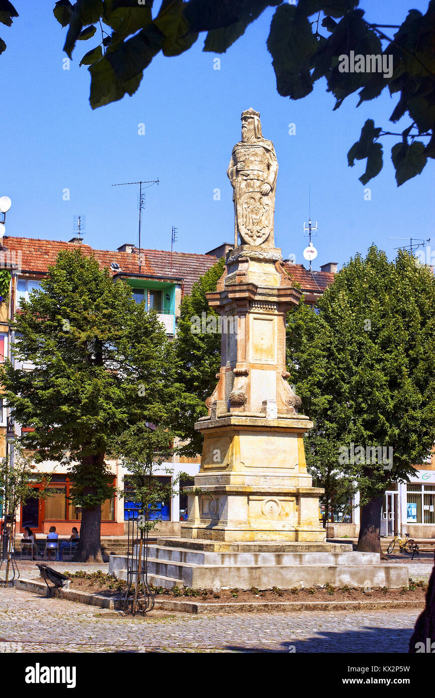 Pologne, monument de Mieszko I de Cedynia Banque D'Images