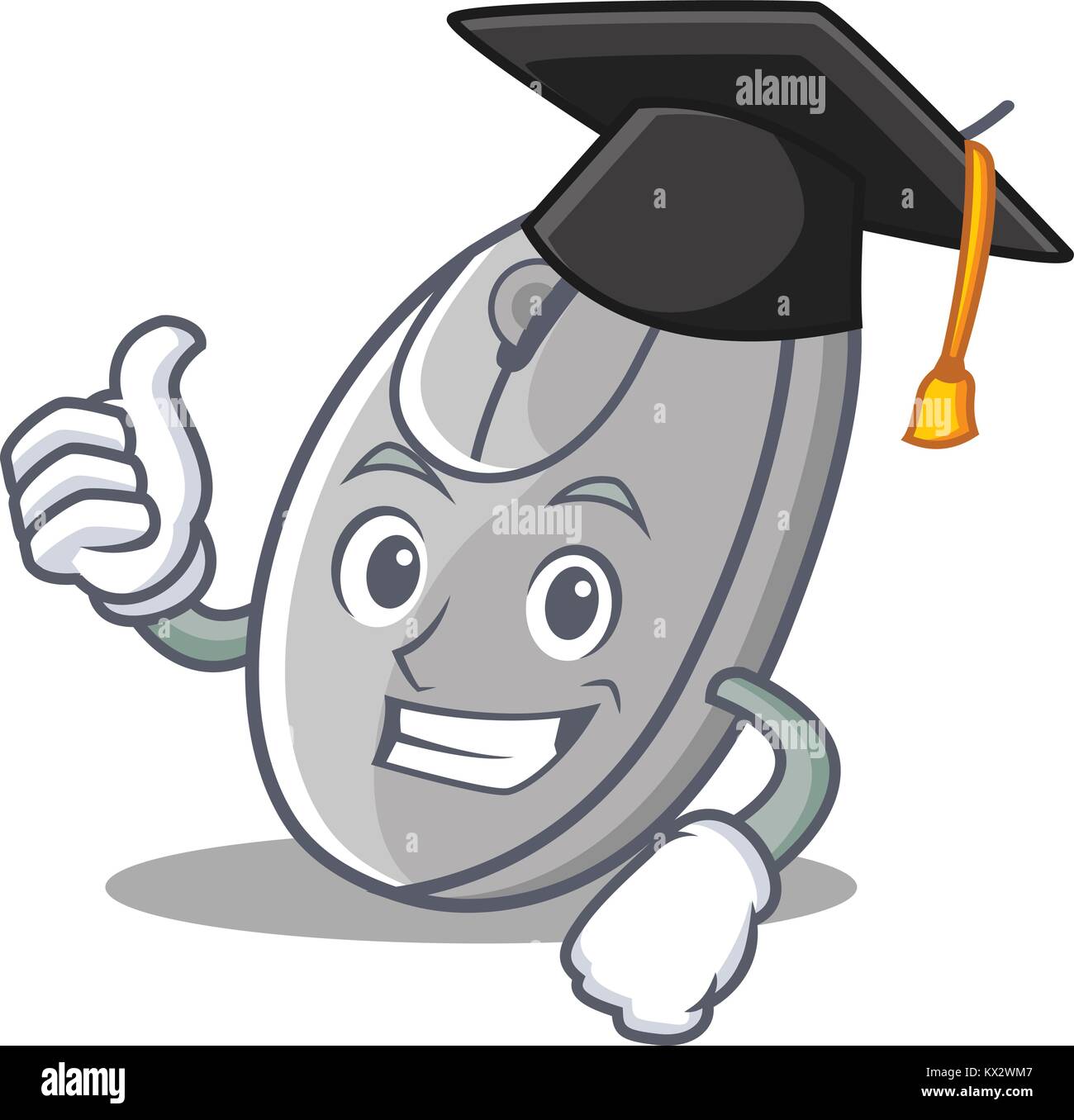 L'obtention du diplôme de caractères souris cartoon style Illustration de Vecteur