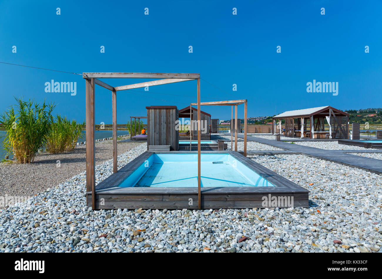 Lepa Vida Spa, Parc Naturel de la Saline de Sečovlje, Slovénie, Europe Banque D'Images