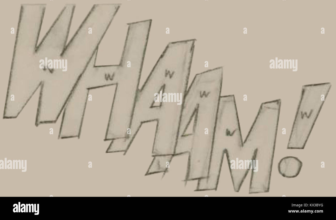 Dessin pour "Whaam !' 2 recadrée Banque D'Images