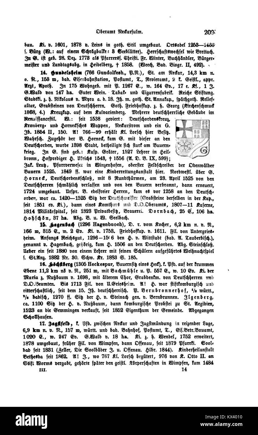 Vue de la série « le Royaume de Württemberg III » illustrant les villes, l'architecture, les paysages et les monuments historiques de Württemberg, en Allemagne. Banque D'Images